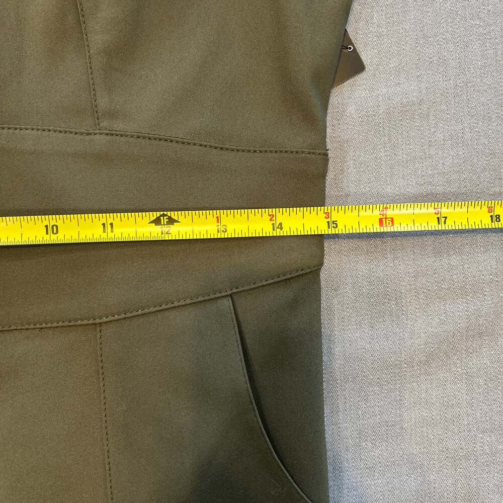 New York & Company Olive Green Sleeveless Zip-Front Utility Sheath Dress Sz 6 - Picture 7 of 7